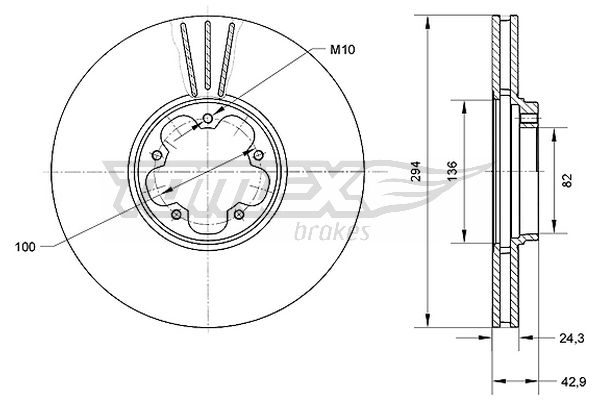 Brzdový kotúč TOMEX Brakes